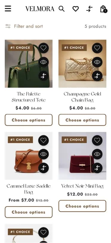 Mobile Product Tabs