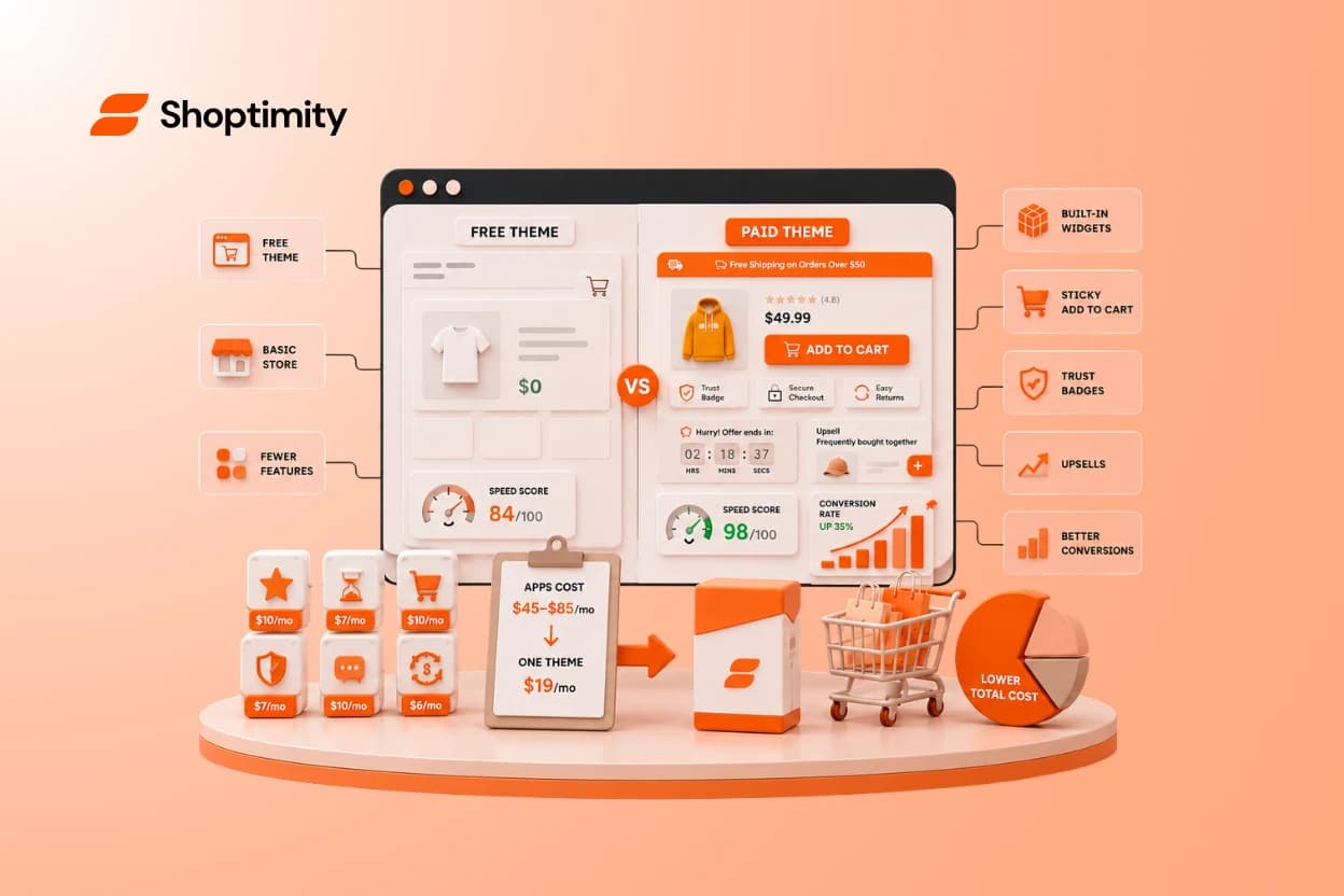 Free vs Paid Shopify Themes for Dropshipping: When (and Why) to Upgrade